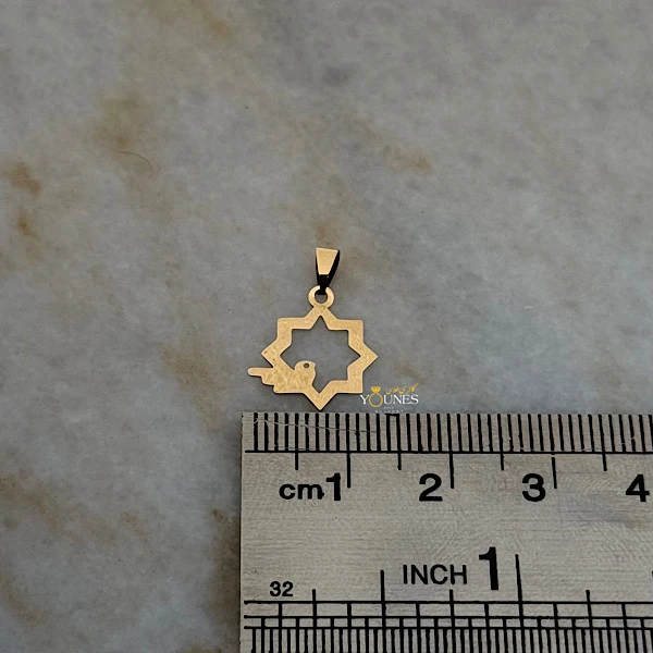 تصویر دوم آویز کبوتر هنری طلا لیزری